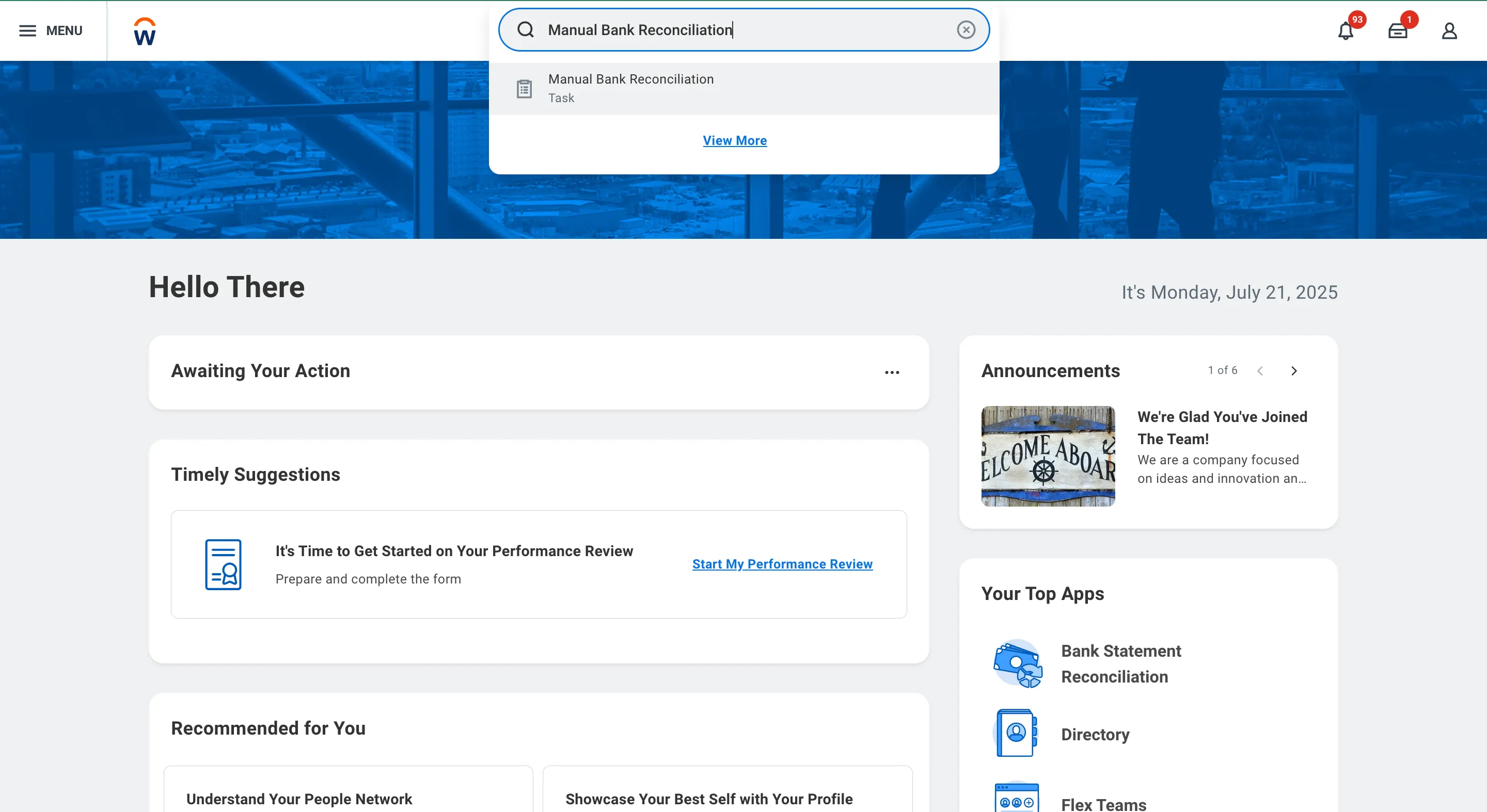 Manual Bank Reconciliation Module
