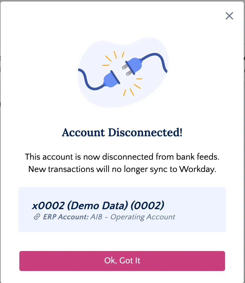 Account Successfully Disabled