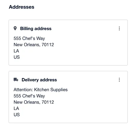 Natively Stored Address