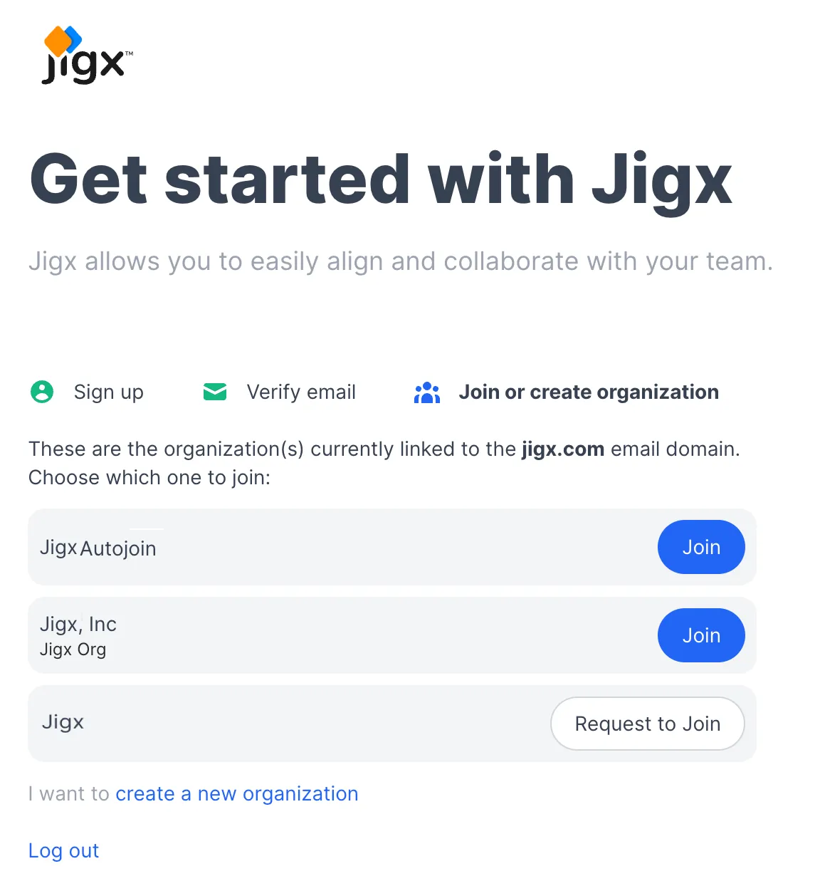 Join an organization Join an organization