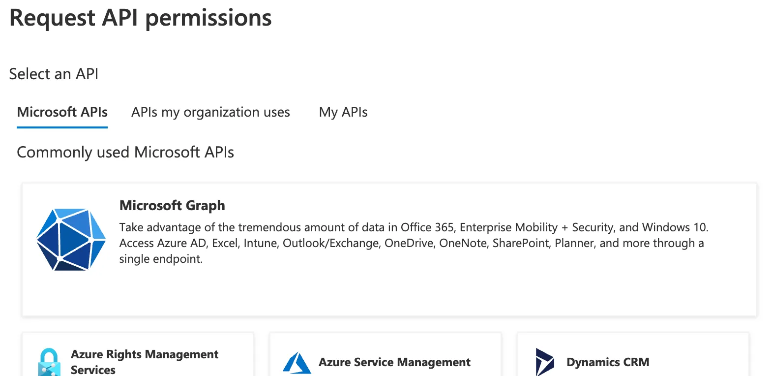 API permissions API permissions