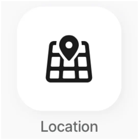 Location icon on widget