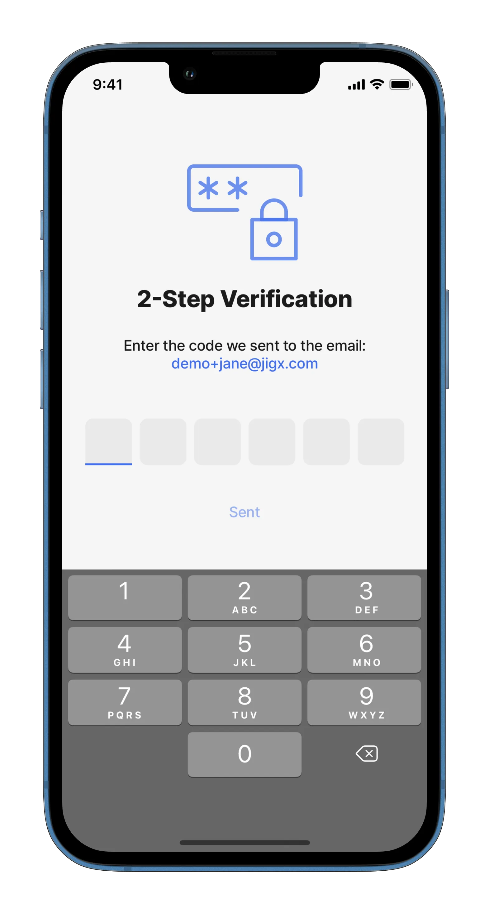 2-Step verification screen