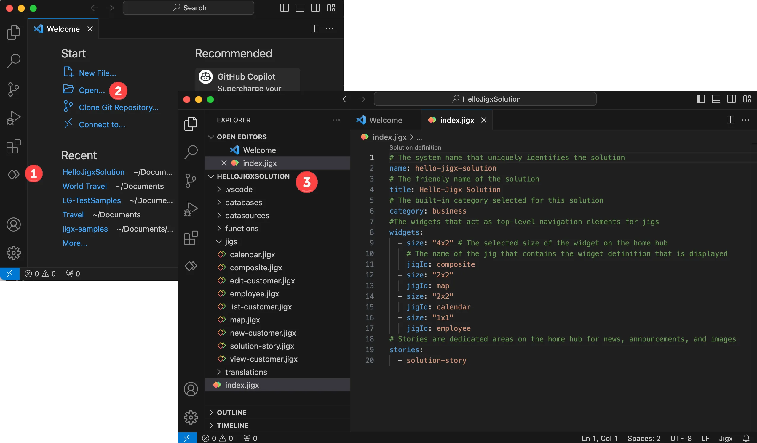 Solution in Jigx builder Solution in Jigx builder