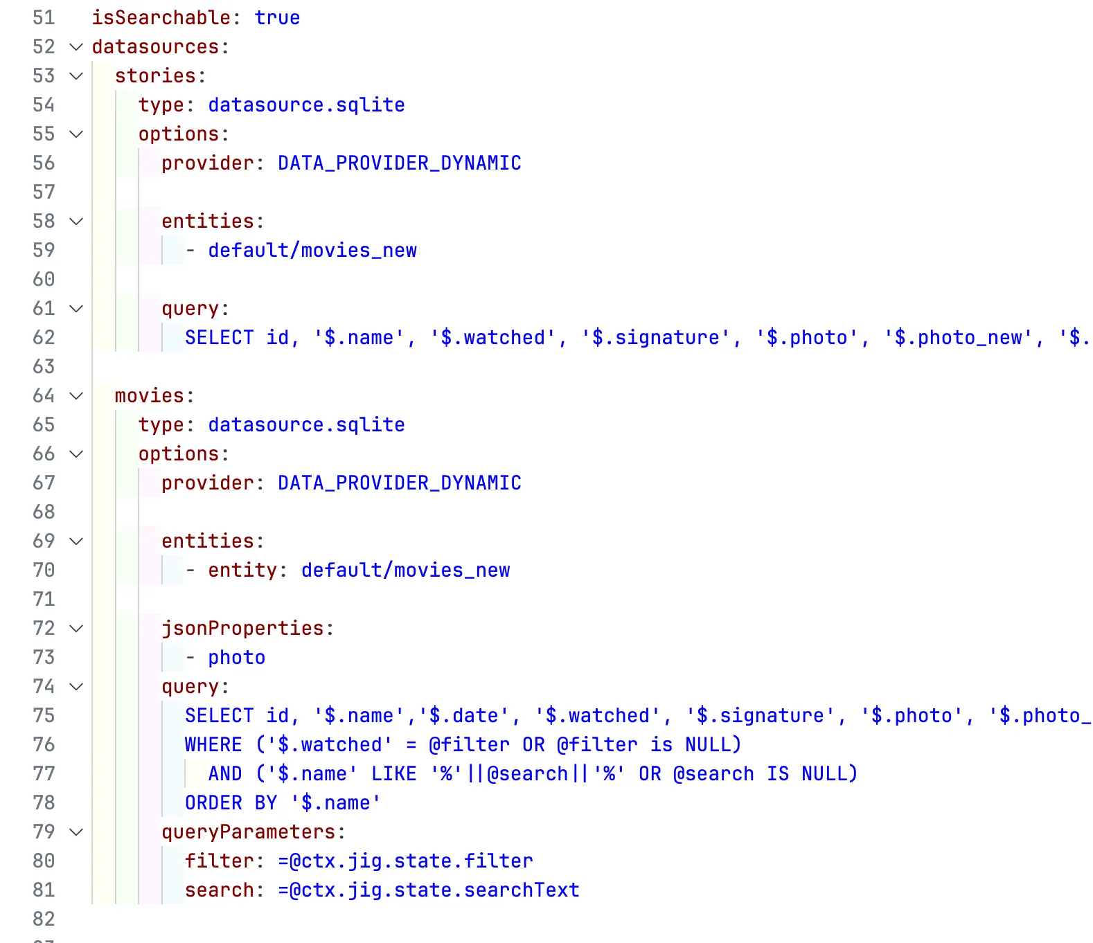 Indentation levels in color