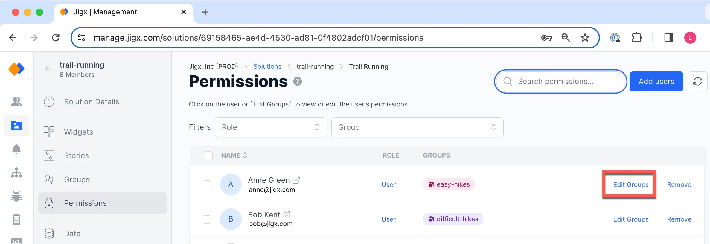 Assigning user to groups