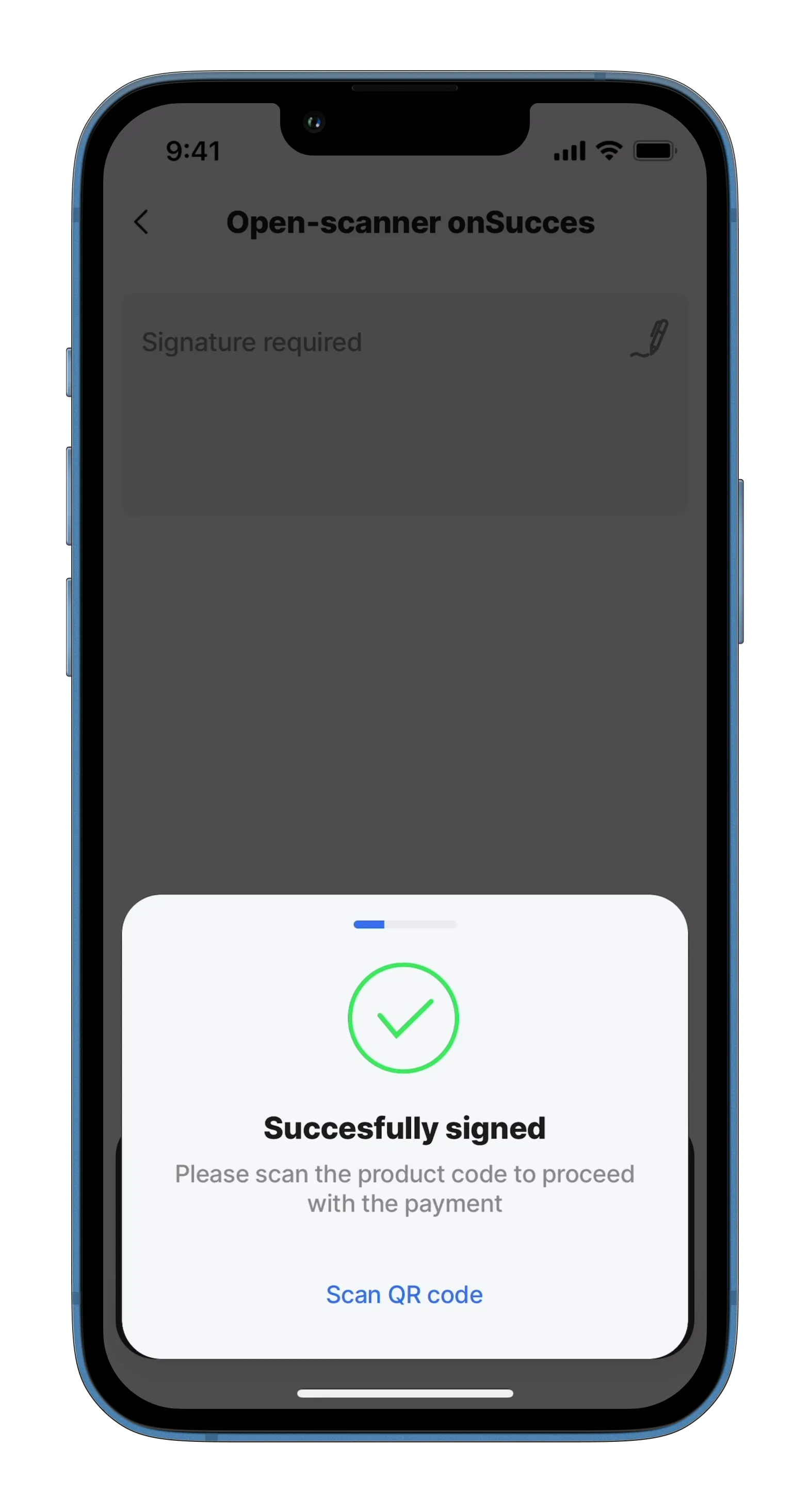 Open scanner onSuccess Open scanner onSuccess