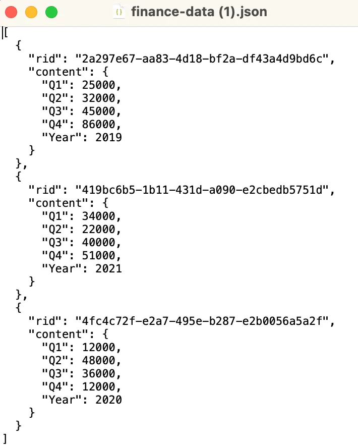 JSON data JSON data