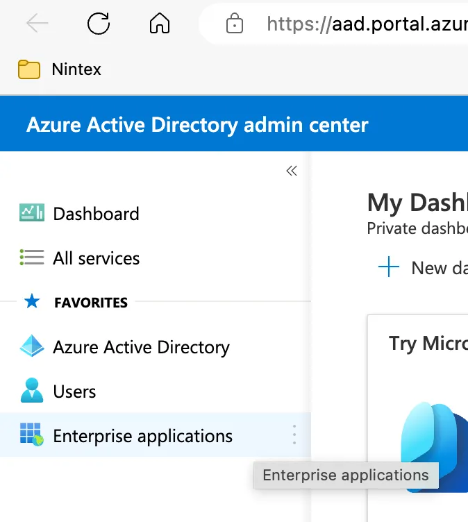 AAD admin center