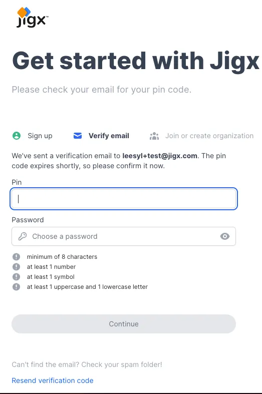 Registration Pin code Registration Pin code