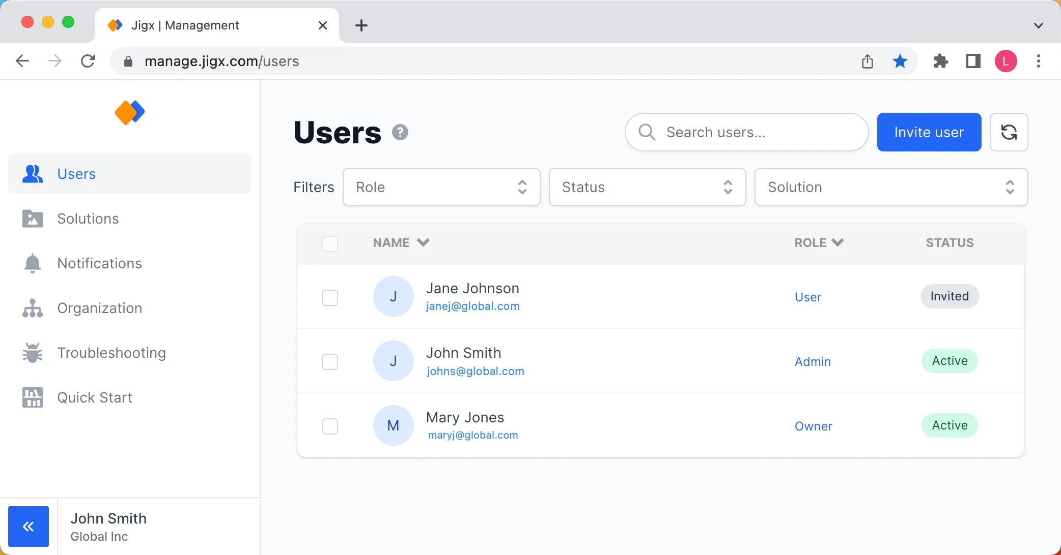 Managing Organization Users Managing Organization Users