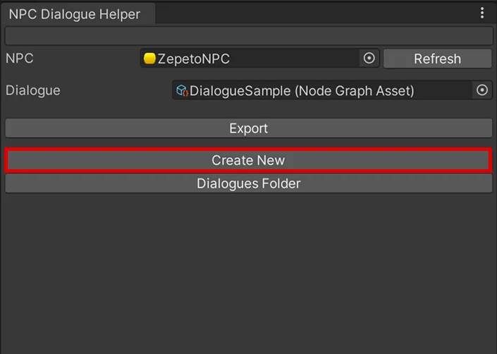 Create New Dialogue Create New Dialogue