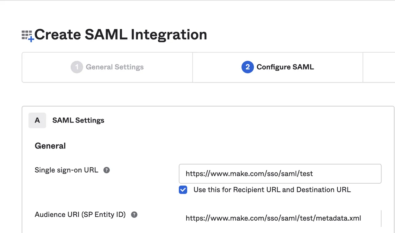 SAML single sign on settings SAML single sign on settings