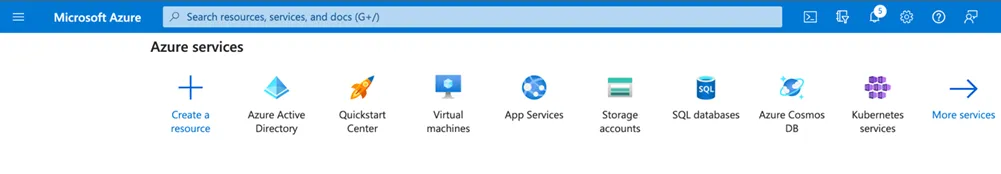 MS Azure portal MS Azure portal