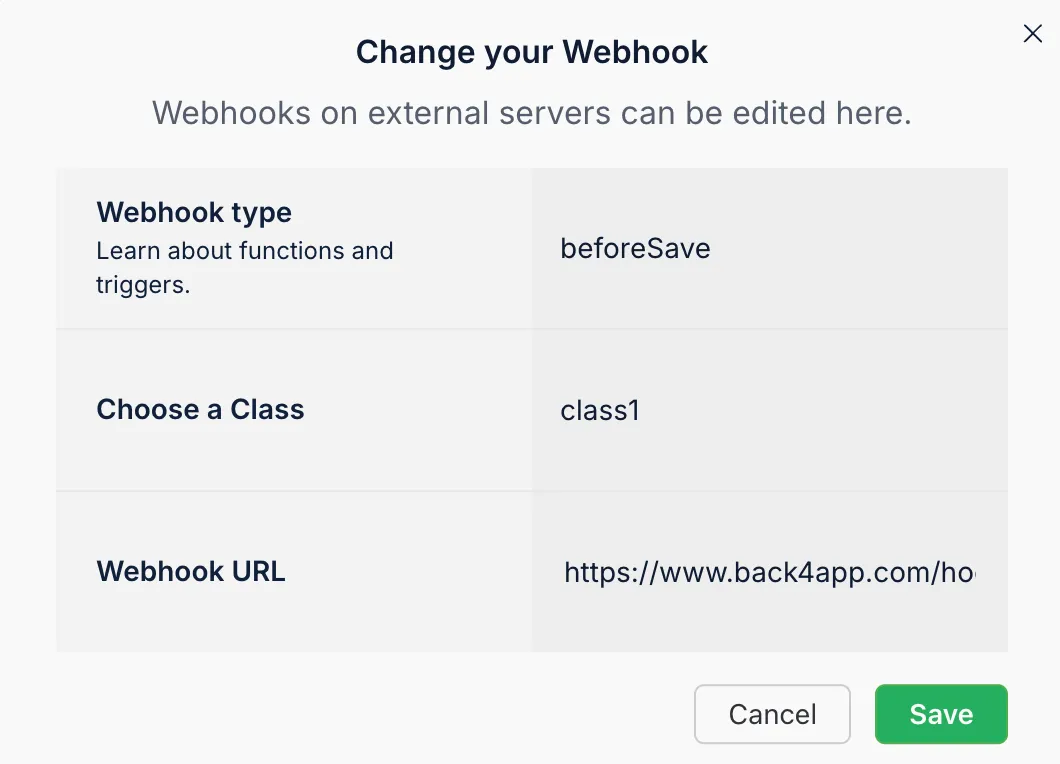 BeforeSave WebHook