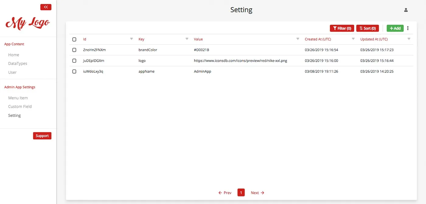 Admin App Dashboard Admin App Dashboard