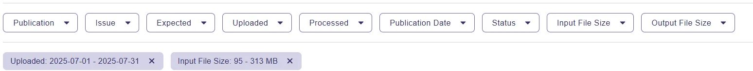 Filter Options