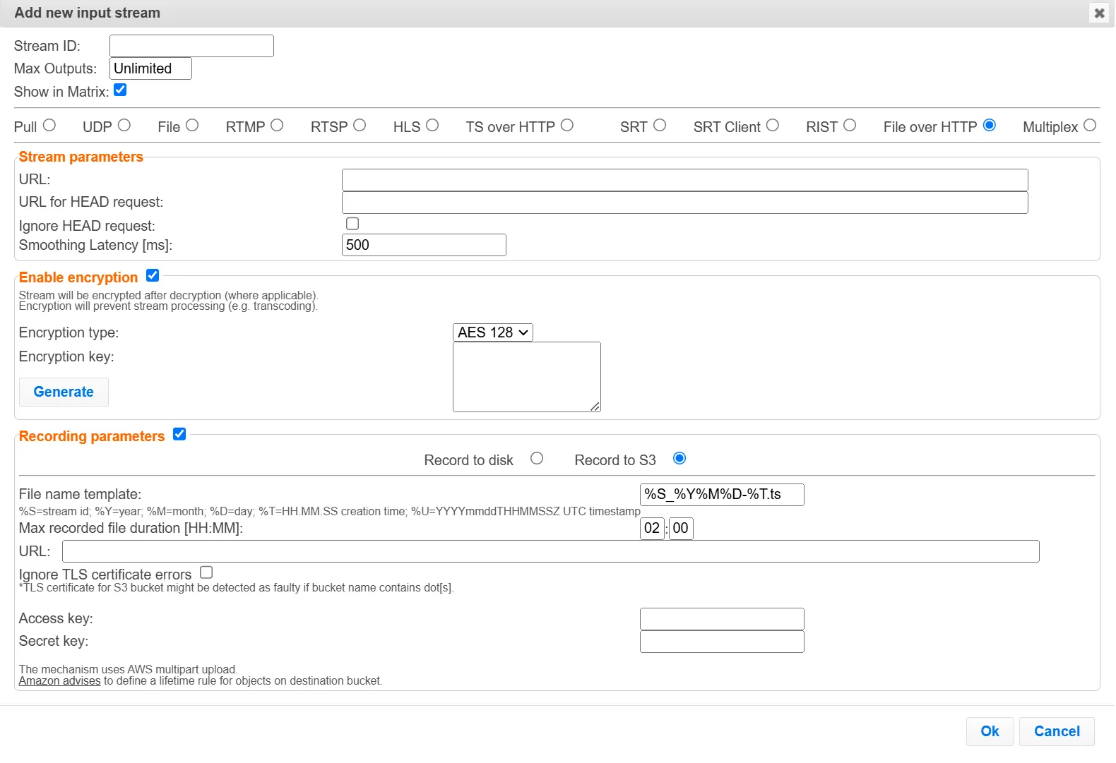 File over HTTP Input