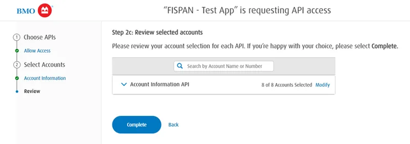 Revien selected accounts for API access Revien selected accounts for API access