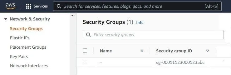 Security Groups Security Groups