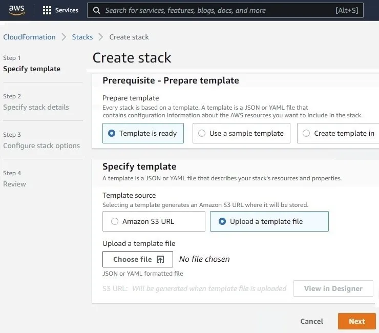 Create stack Create stack